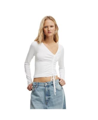 Women's Asymmetric Ruched Knit