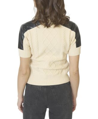 Women's Naomi Short Slv Cable T-Neck