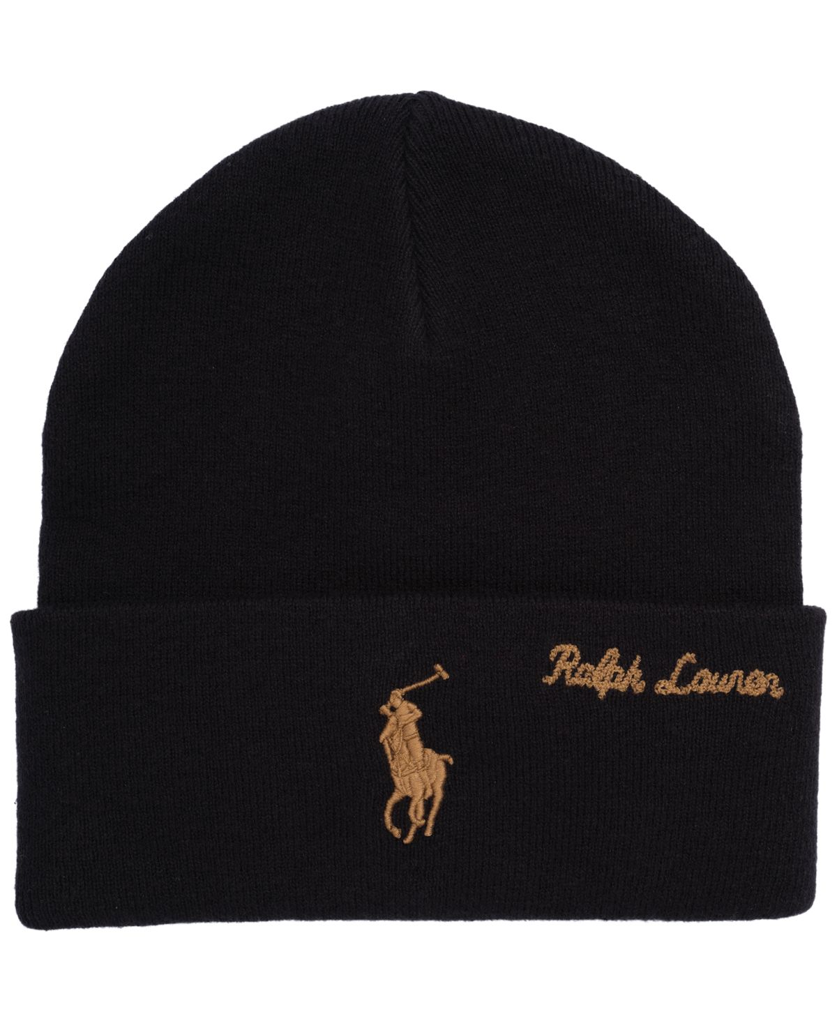 Мужская вязаная шапочка с рисунком пони