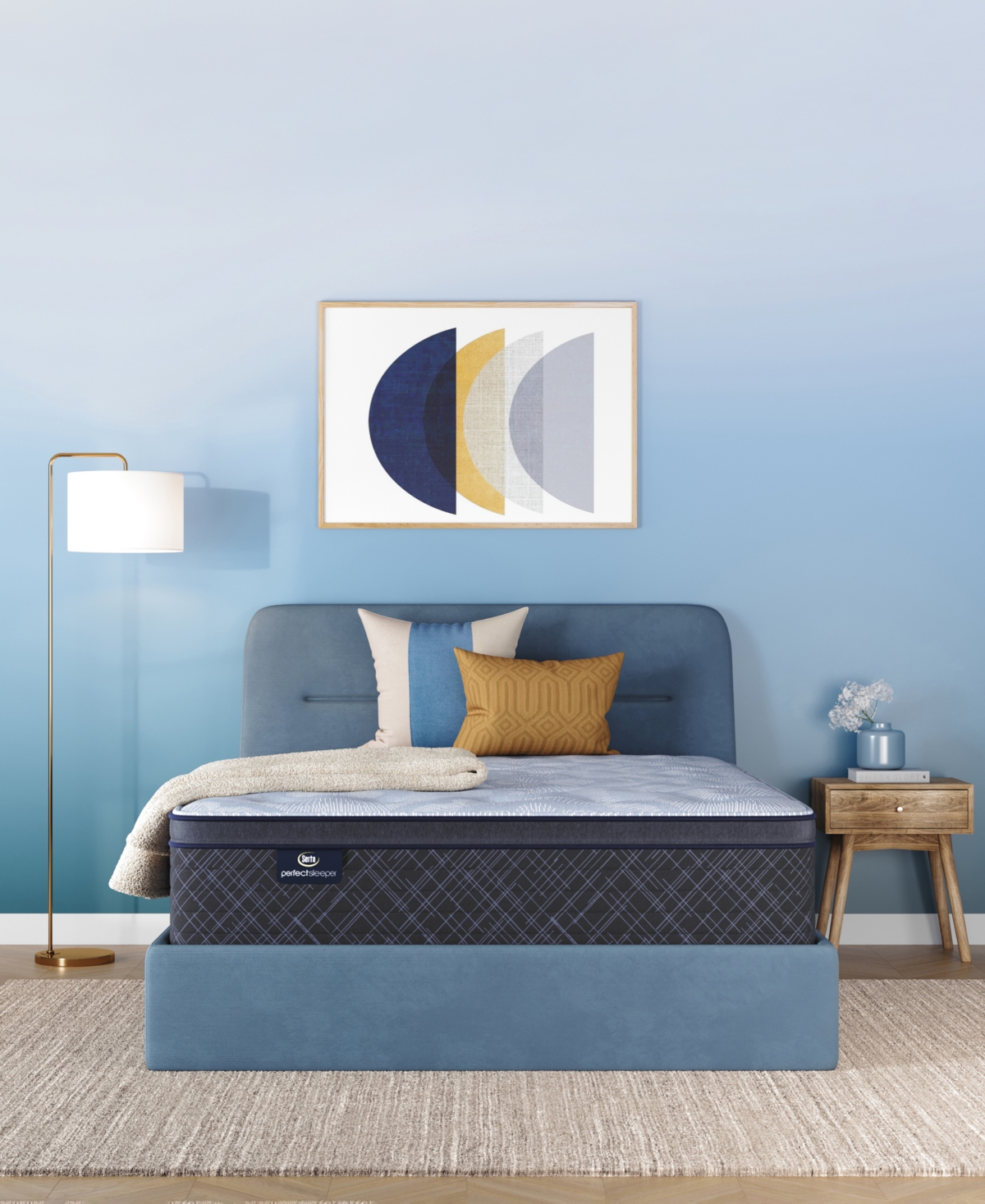 Serta Perfect Sleeper Iceland Poppy 14" Plush Pillow Top Mattress, Queen In Transparent