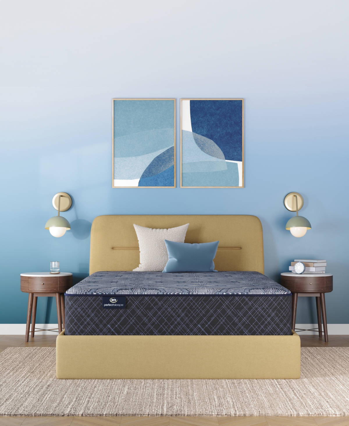 Serta Perfect Sleeper Lavender Falls 12 Firm Hybrid Tight Top Mattress Collection In Multi
