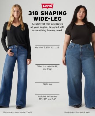 Women's 318 Shaping Stellar-Stretch Wide-Leg Jeans