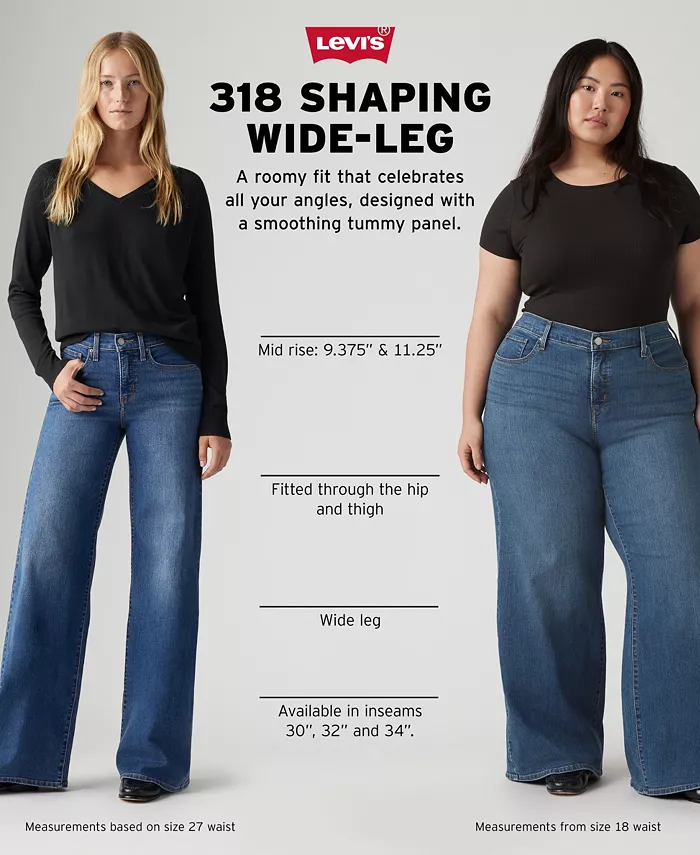 Women's 318 Shaping Stellar-Stretch Wide-Leg Jeans 30" - thumbnail 5