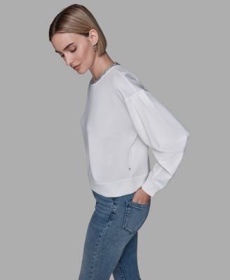 Women's Crewneck Crystal Neck Top