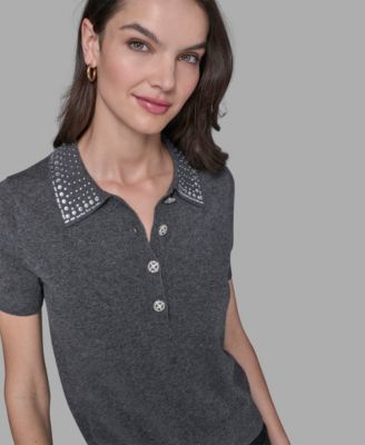 Women's Embellished Collar Sweater