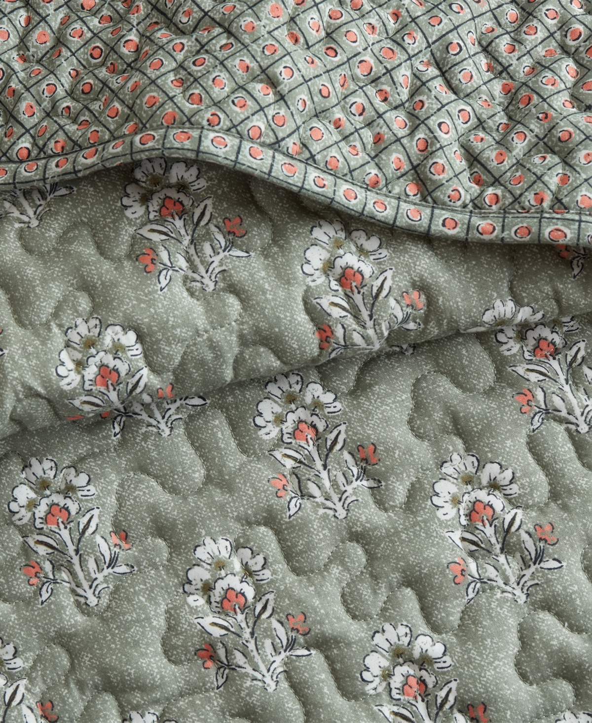 Madison Park Linwood Ruffle Printed 3-pc. Quilt Set, Queen In Green