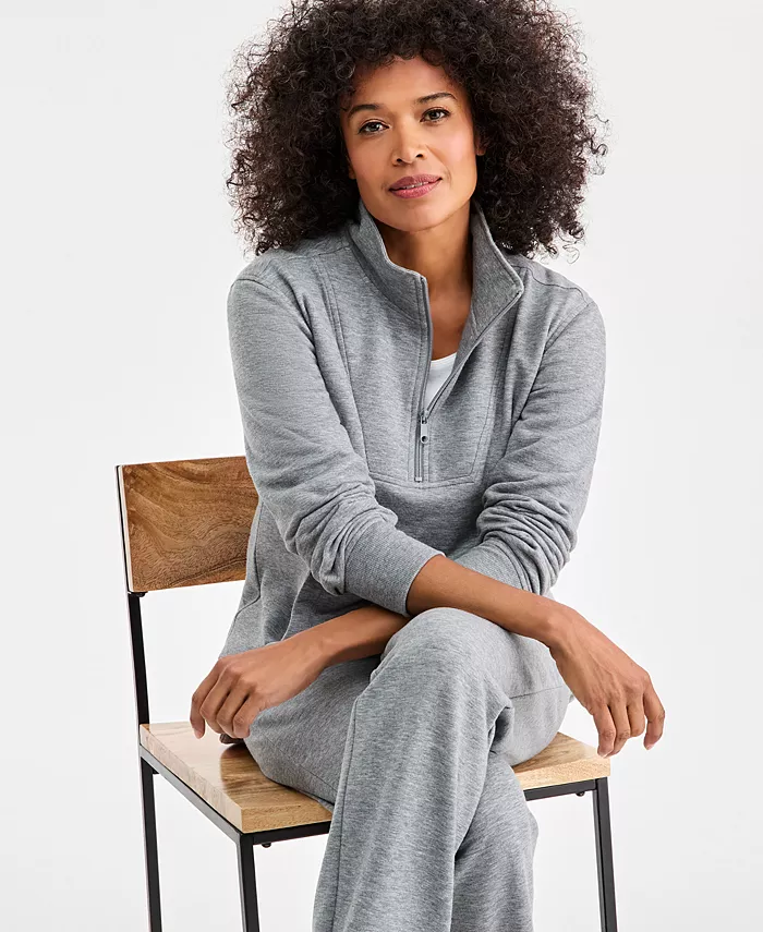 Women's Luxsoft Fleece Quarter-Zip Tunic Sweatshirt - thumbnail 4