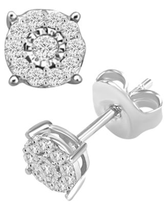 Diamond Earrings (1/4 ct. t.w.) in Sterling Silver