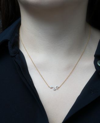 Diamond Snake Necklace (1/6 ct. t.w.) in 10K Yellow Gold