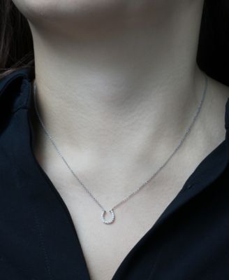 Diamond Necklace (1/10 ct. t.w.) in 10K White Gold