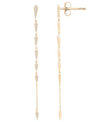 Diamond Drop Earrings (1/3 ct. t.w.) in 10K Yellow Gold