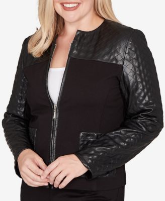 Barcelona Zip Front Stretch Ponte Jacket