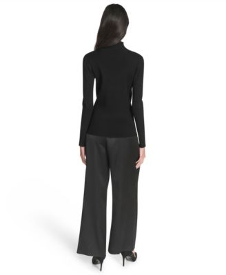 Women's Embellished Long Sleeve Turtle Neck Top