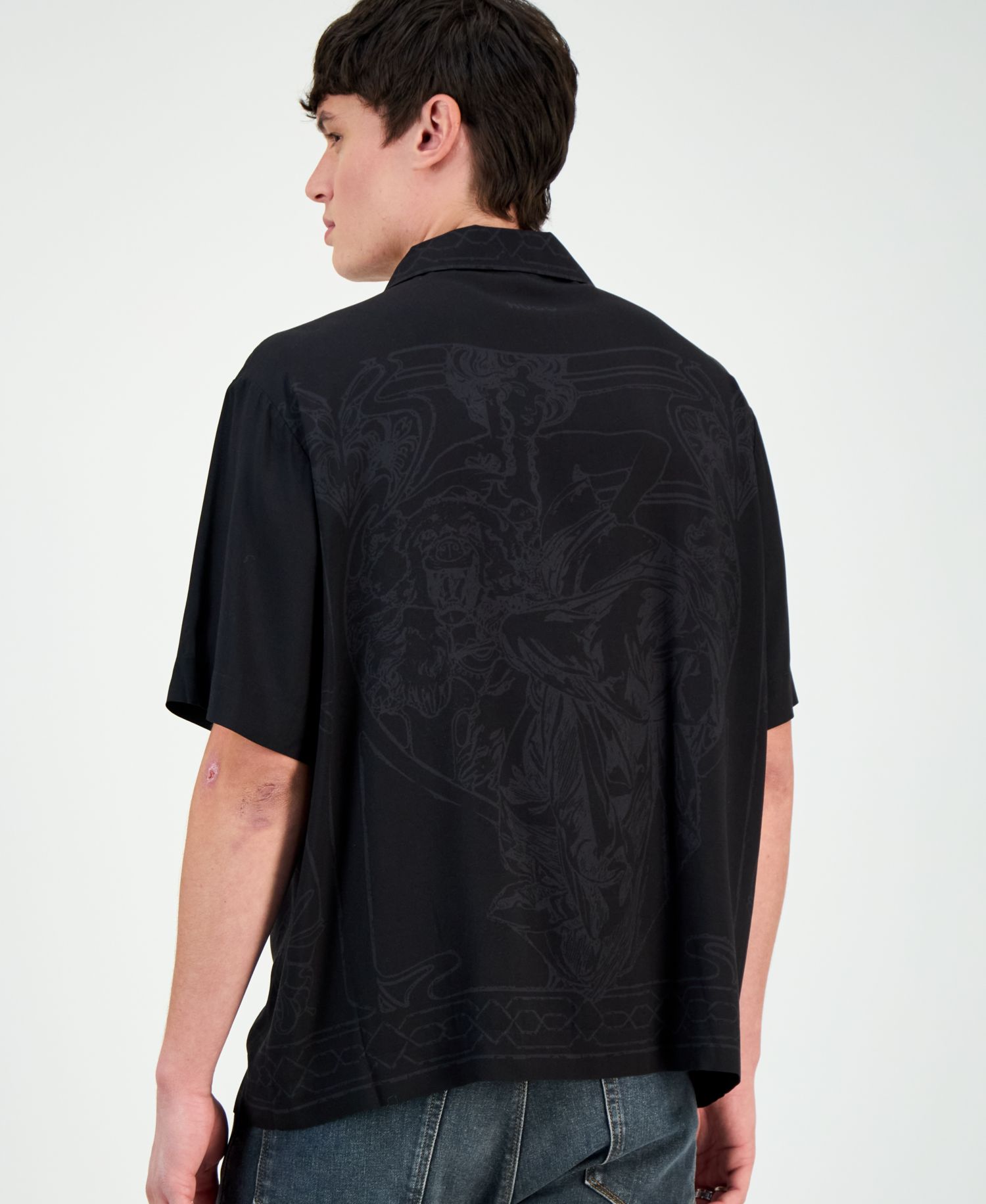 Men's Espino Tonal-Print Regular-Fit Camp Shirt