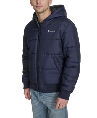 Men's Reversible Hooded Bomber Jacket