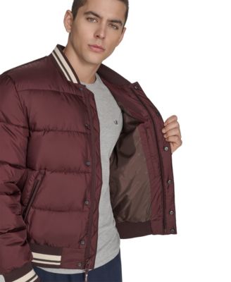 Men's Quilted Varsity Puffer Jacket