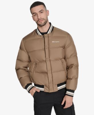 Men's Quilted Varsity Puffer Jacket