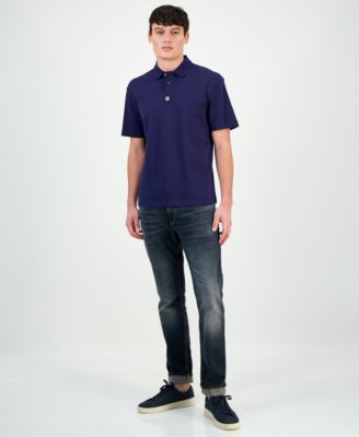 Men's Deabono Short-Sleeve Button-Placket Polo Shirt