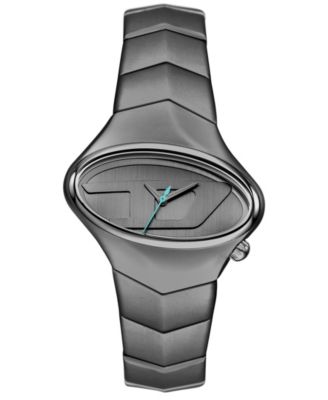 Men's D-Rush Quartz Three-Hand Gunmetal Stainless Steel Watch, 42mm
