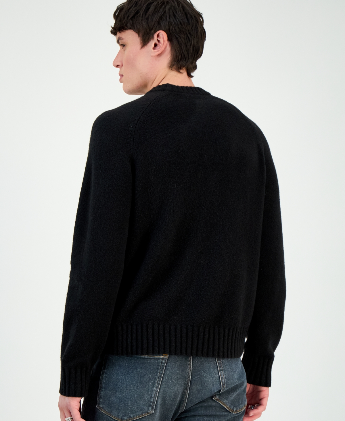Hugo Boss Men's Souveau Relaxed Fit Long Sleeve Crewneck Logo Graphic Sweater