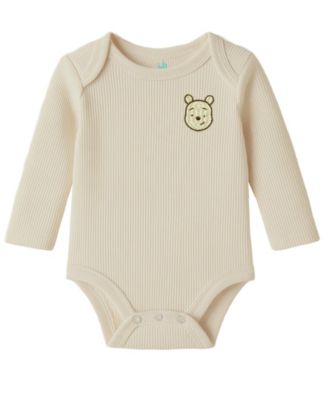 Baby Boys' or Baby Girls' Pooh Long Sleeves Bodysuit, 3-Pack Set