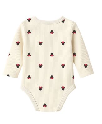 Baby Girls' Minnie Mouse Denim Jumper, Bodysuit and Tights, 3-Piece Set
