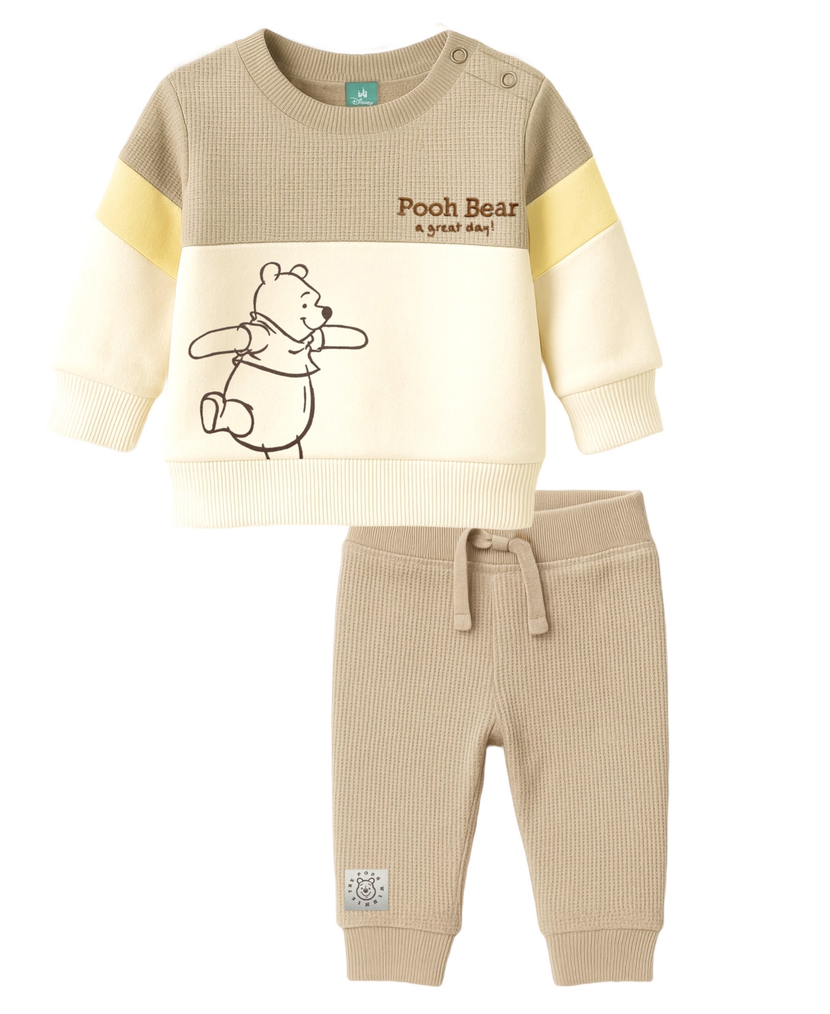 Disney Baby Boys Or Baby Girls 2-piece Pooh Sweatshirt And Joggers Set In Neutral