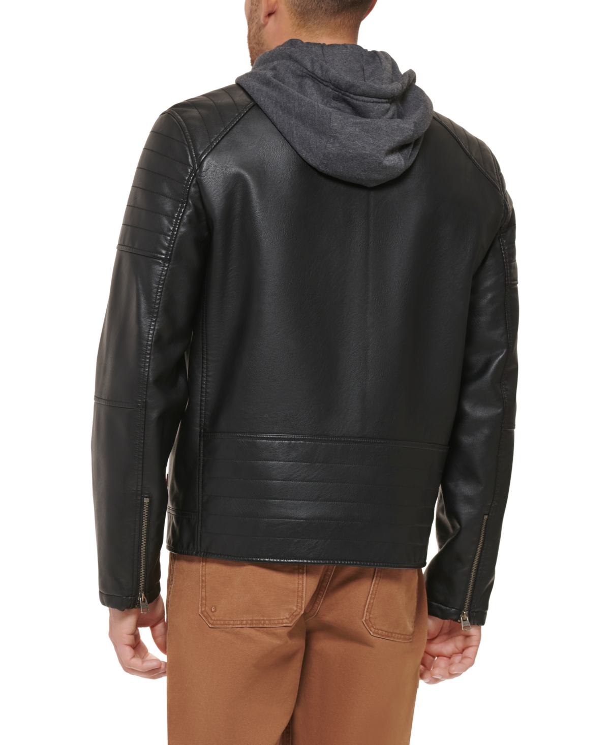 Levi's Men's Jersey Hood Racer Jacket In Black