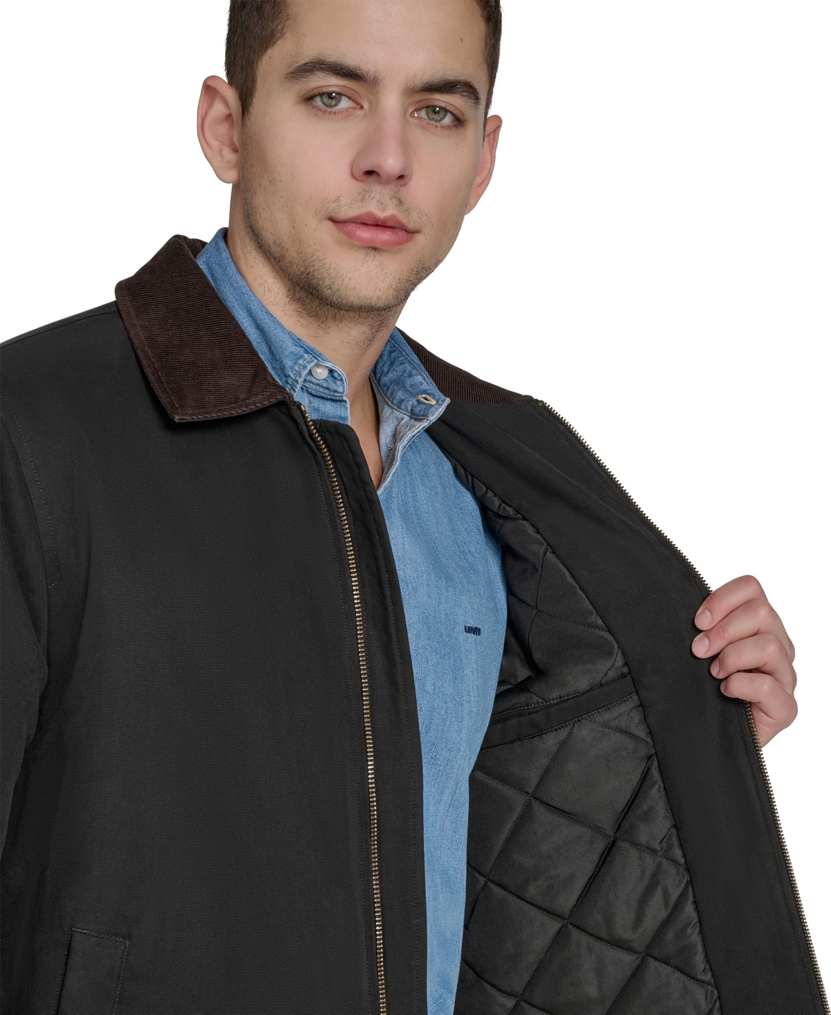 Levi's Men's Cotton Canvas Depot Jacket In Black