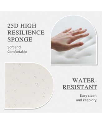 Outdoor Dining Chair Cushion Set, 37"x20"x2.8" High back cushion with Ties and Zipper, Set of 4