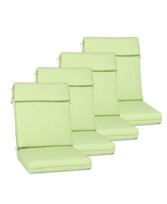 Outdoor Dining Chair Cushion Set, 37"x20"x2.8" High back cushion with Ties and Zipper, Set of 4