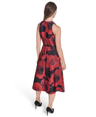 Women's Printed Fit and Flare Dress