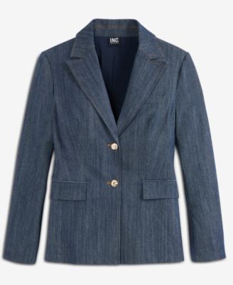 Women's Hourglass Cotton Denim Blazer, Macy's Exclusive 