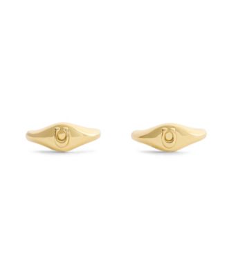Signature Signet Huggie Earrings