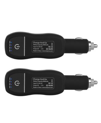 2-in-1 USB Car Adapter & 3,000 mAh Power Bank Bundle