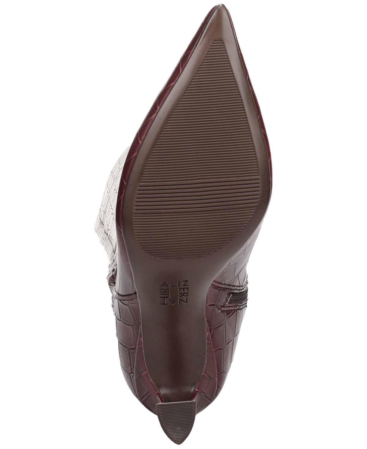 Naturalizer Women's Emily Narrow Calf Zip Tall Boots In Burgundy