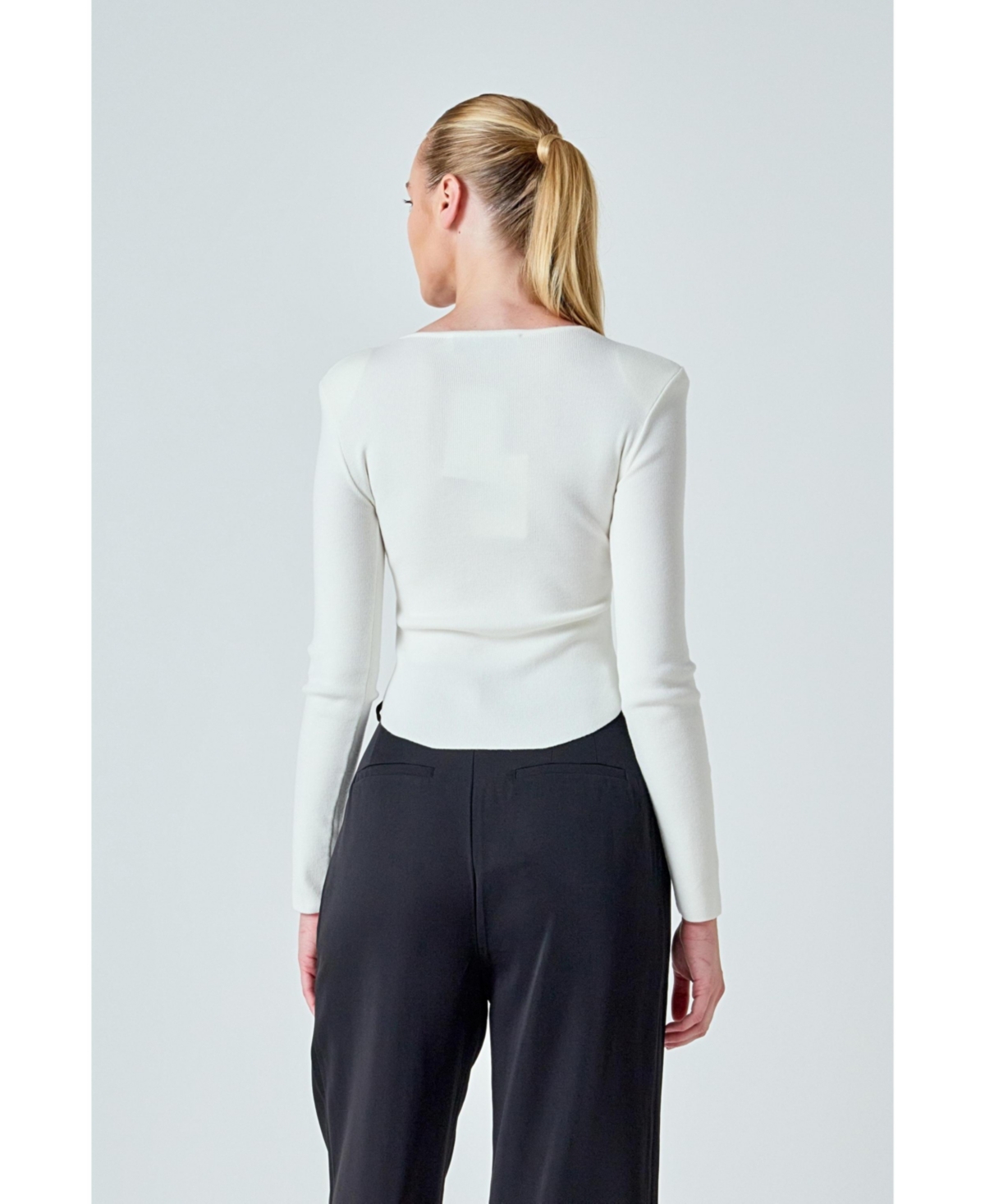 endless rose Women's Shoulder Pad Knit Top