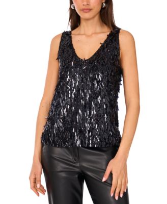 Vince Camuto - Women's V-Neck Boxy Tank Top