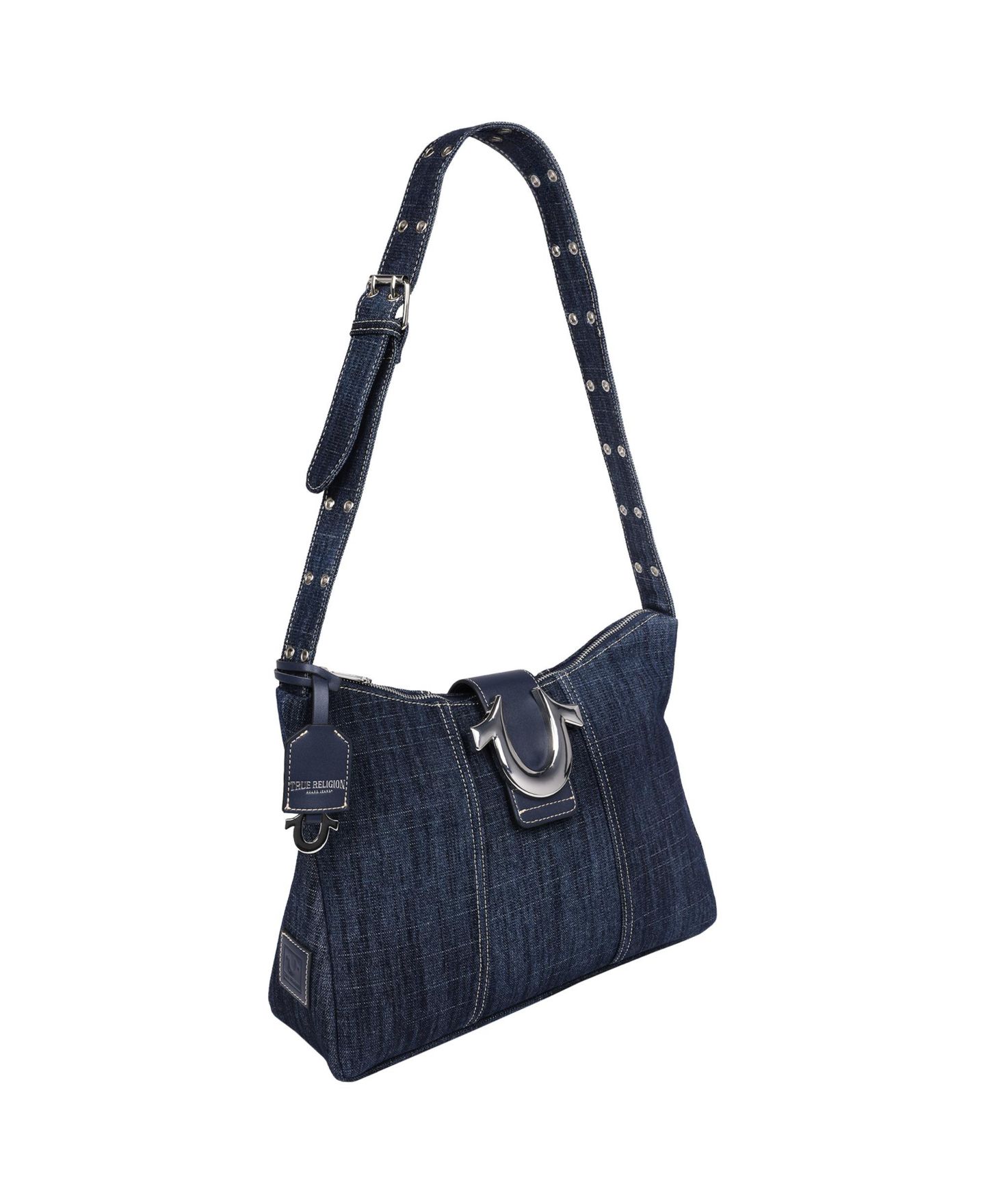 Женская сумка True Religion Horseshoe Denim Hobo, цвет: Тёмный джинсовый — фото 2