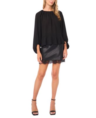 Women's Ruffle Crewneck Top