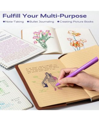 Four Candies Quick Dry Ink Colored Pens Set, 24 Colors Retractable Gel Pens, Colored Gel Pens for Office, School & Home Back To School