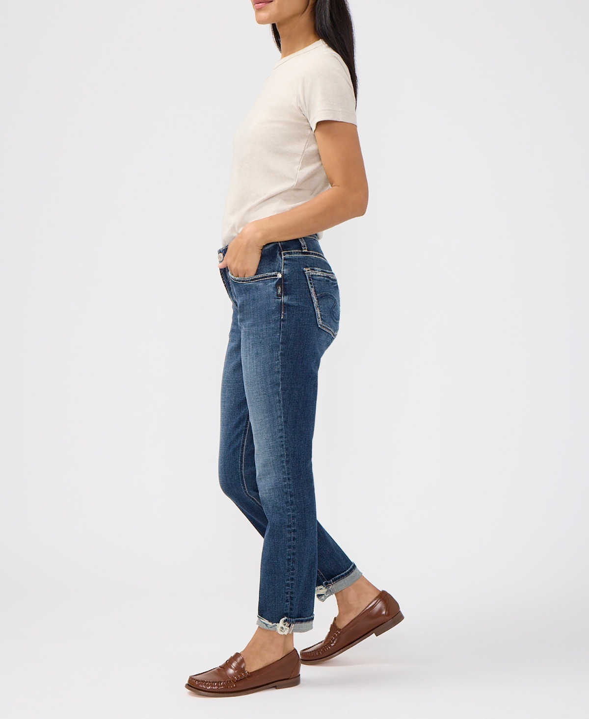 Silver Jeans Co. Women's Boyfriend Fit Slim Jeans In Multi