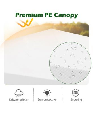 10 FT X 10 FT  Canopy Tent Heavy Duty Gazebo Shelter w/  Wind Ropes