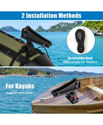 360° Rotatable Fishing Kayak Boat Accessory Kit, Set of 3 Mount Holders