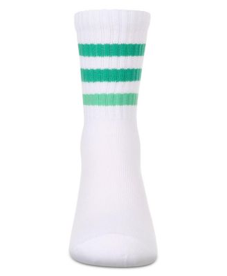 Little Girls Two Tone Varsity Stripe Crew Socks