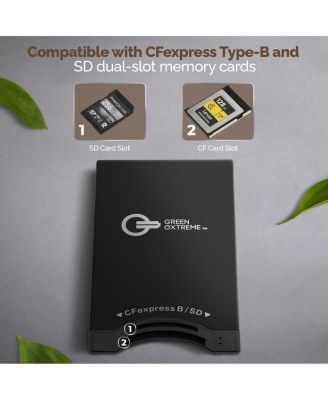 SF-M Series Tough 512GB UHS-II SDXC Memory Card, 2-Pack, Bundle with CFexpress Type-B and SD UHS-II Card Reader