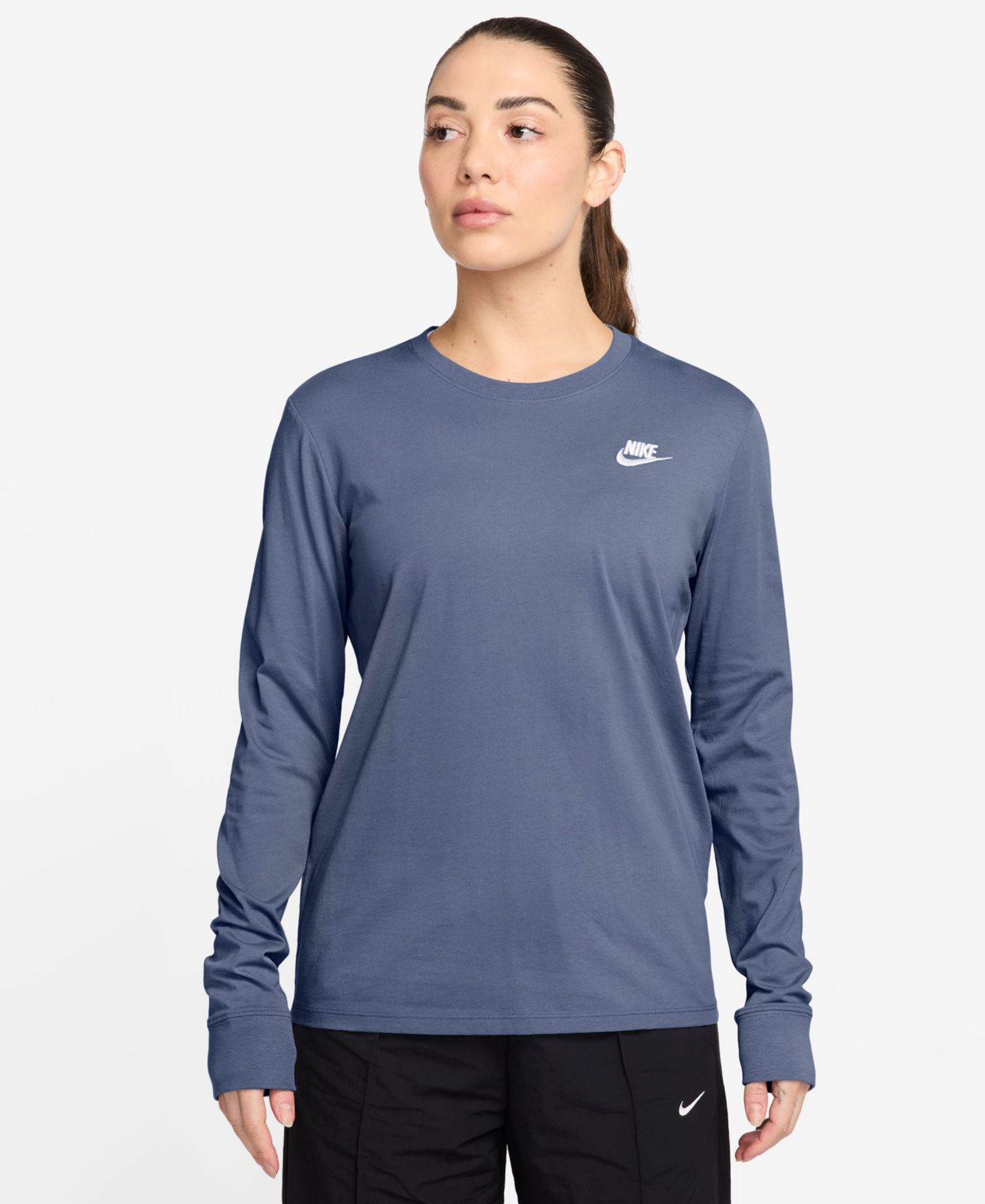 Plus Size Sportswear Club Long-Sleeve T-Shirt
