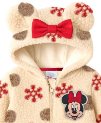 Baby Girls Minnie Mouse Long-Sleeves Pram Coverall