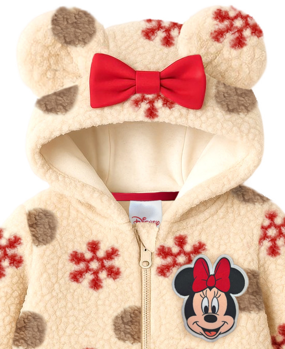 Disney Baby Girls Minnie Mouse Long Sleeves Pram Coverall In Brown