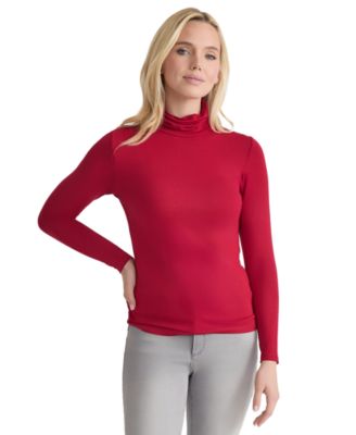 Jones New York - Women's Long Sleeve Turtle Neck Top